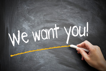 We want you