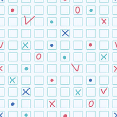 Vector checkmakrs seamless pattern background with hand drawn