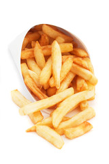 French fries isolated on white