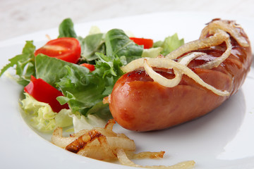 Grilled sausages