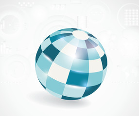 Abstract 3d vector sphere