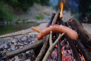 bbq sausage grilled
