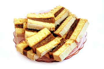 iced fruit cake with apples