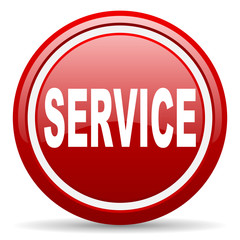 service red glossy icon on white background