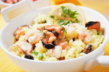 Seafood risotto