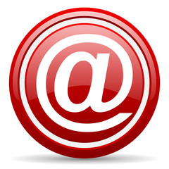 at red glossy icon on white background