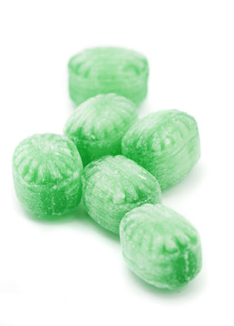 Green mint candy