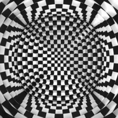 Aluminium Prints Psychedelic abstract optical art