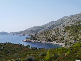 Fototapeta na wymiar The island Lastovo with a view at the Adriatic sea