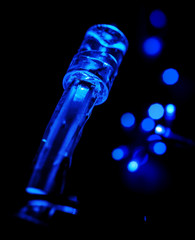Closeup photo of blue LED (light emitting diodes) light