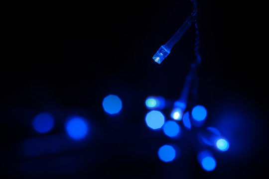 Blue LED (light emitting diodes) lights garland