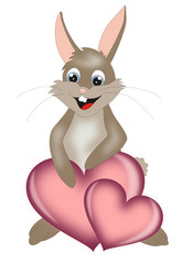 Hase mit Herz
