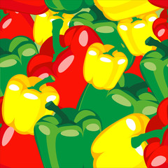 seamless pattern ripe peppers