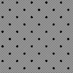 Black lace pattern with Dots on a white background
