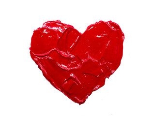 Red heart love. Art oil(acryl) paints.