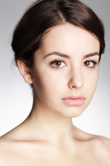 young beautiful girl studio portrait