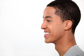 Head-shot of man on white background