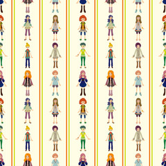 seamless lady pattern