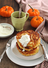 Pumpkin pancakes