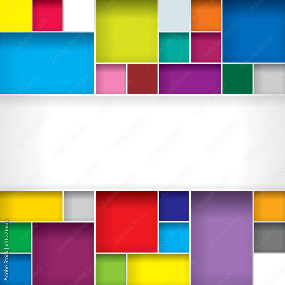 Aufkleber Abstract color boxes background with copy space.