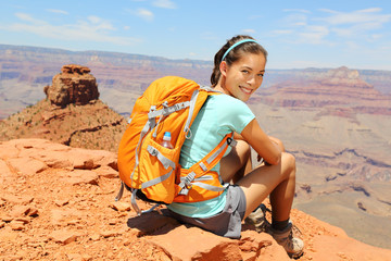 Grand Canyon hiker portrait.