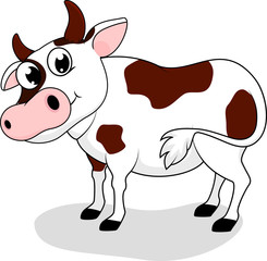 Illustration Of Cow Farm cartoon