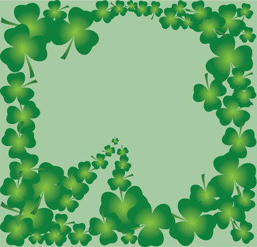 vector clover leaf frame for St. Patrick day