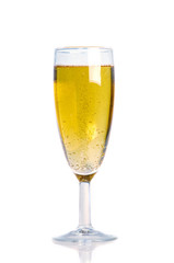  bubbles in a glass of champagne