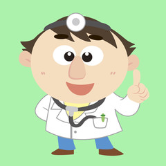 Doctor ,Cartoon Character, Vector Illustration