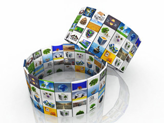 Obraz premium two big Round picture frames