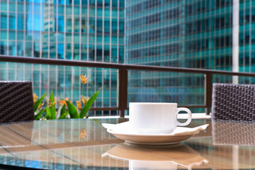 morning coffee in the city