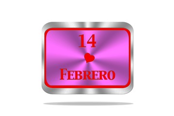 February 14 button.