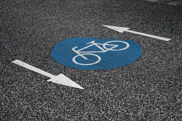 Radwegmarkierung