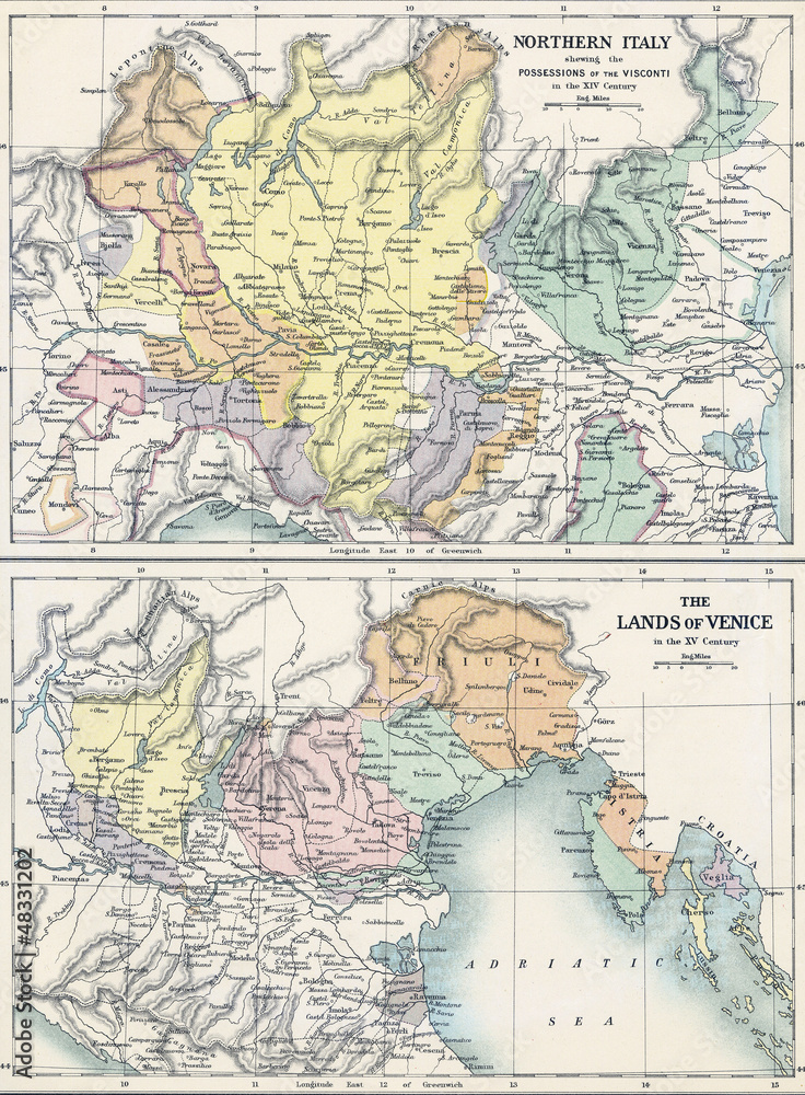 Wall mural old map