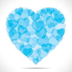 blue heart random stock vector