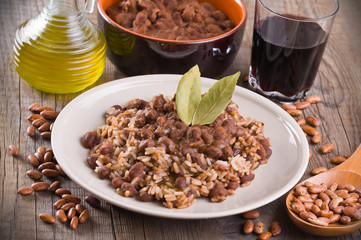 Rice and beans.