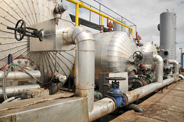 Naklejka premium Gas and oil industry tanks