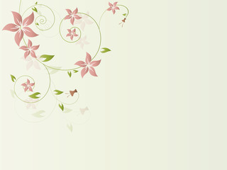 Abstract floral background with flowers