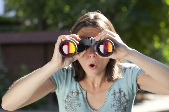 voyeurism with binoculars
