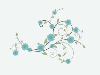 Abstract floral background with flowers