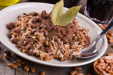 Rice and beans.