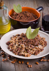 Rice and beans.