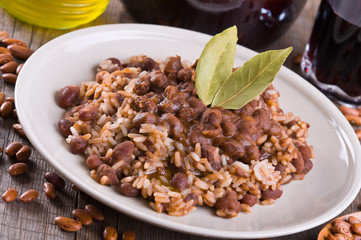 Rice and beans.