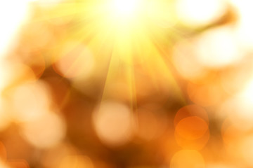 natural bokeh background with sun