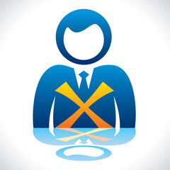 wrong symbol with businessmen stock vector