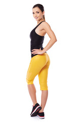 Fototapeta premium Sexy young woman in sportswear