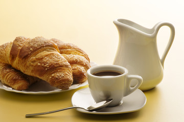coffee with croissants