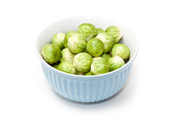 brussel sprouts isolated on a white studio background.