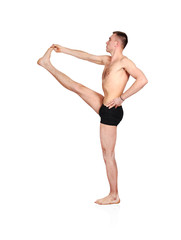 man doing yoga