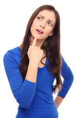 Fototapeta premium Young woman thinking